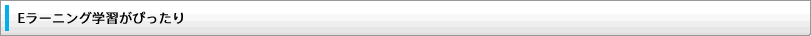 Eラーニングで学習がぴったり
